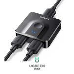 سوئیچ اسپلیتر 2 طرفه HDMI یوگرین مدل CM217-50966 - مشکی با اتصالات