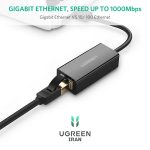 مبدل USB-C به LAN یوگرین مدل US236-50307 مشخصات مبدل USB-C به LAN یوگرین مدل US236-50307 - مشکی