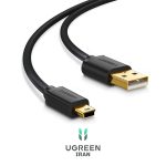 کابل تبدیل USB 2.0 به Mini USB 5Pin یوگرین مدل 10385-US132 - مشکی از نما رو به رو کابل تبدیل USB 2.0 به Mini USB 5Pin یوگرین مدل 10385-US132 - مشکی
