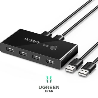 هاب سوئیچ 2 در 4 پورت USB 2.0 یوگرین مدل 30767-US216 - مشکی