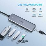 هاب 4 پورت Type-C به USB 3.0 یوگرین مدل CM219-70336 - خاکستری