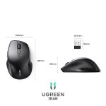 ماوس بی سیم یوگرین مدل MU101-90395 - مشکی از زوایای مختلف ماوس بی سیم یوگرین مدل MU101-90395 - مشکی