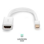تبدیل Mini DisplayPort به HDMI با رزولوشن 1080p یوگرین 10460-MD112 از نما روبه رو تبدیل Mini DisplayPort به HDMI با رزولوشن 1080p یوگرین 10460-MD112 - سفید